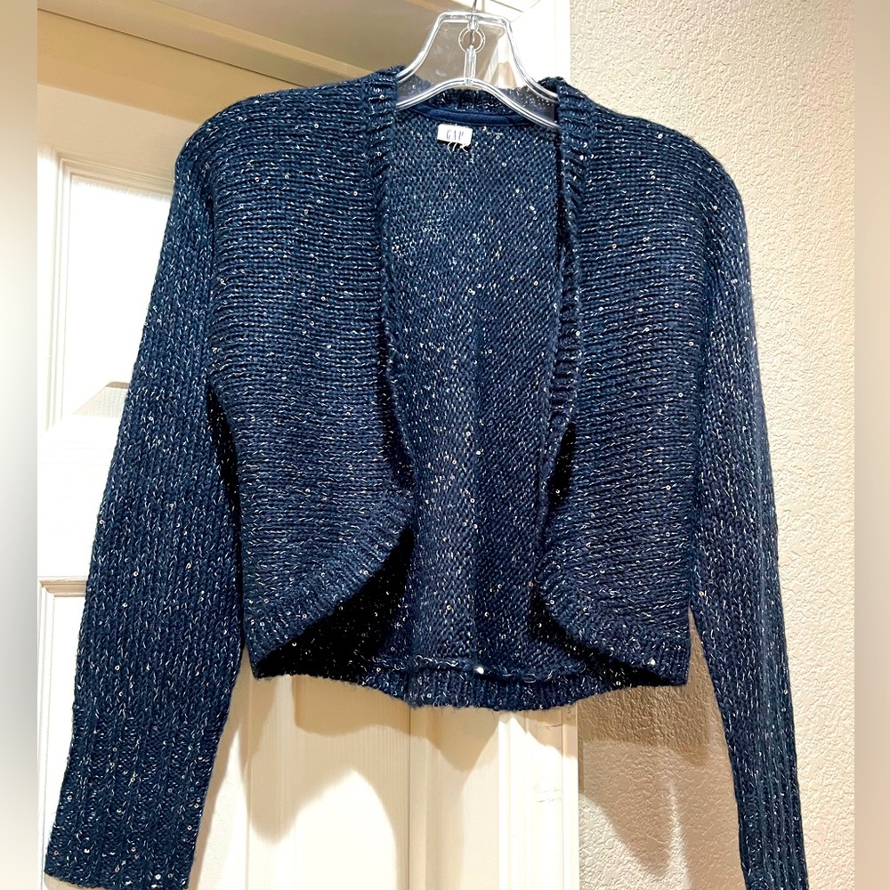 Gap Navy Blue Sparkling Shrug Sweater Sz XS